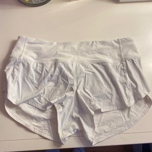 Lululemon speed up shorts size 4 white